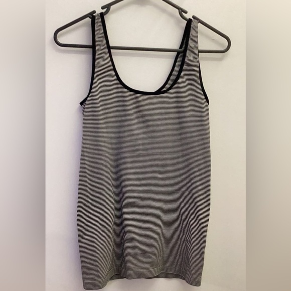 Now Tops - Now - Tank Top black and white stripes S